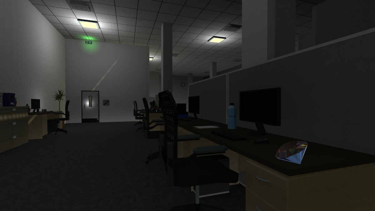 A diamond eludes work-from-home employees by showing up to the office.